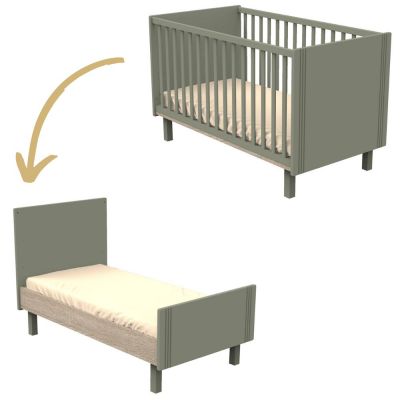 El&eacute;onore Little Big Bed Kaki 70 X 140 Cm De Sauthon Baby's Sweet Home