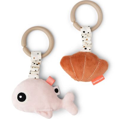 Done By Deer Hanging Activity Toy 2 Pieces Wally Orange