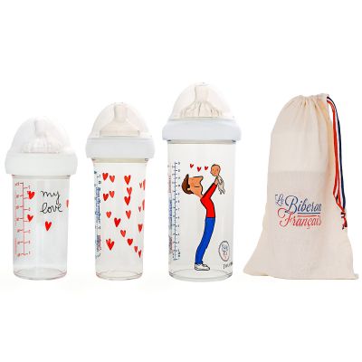 Lot De 3 Biberons Papa-B&eacute;b&eacute; - Soledad Bravi - Le Biberon Fran&ccedil;ais