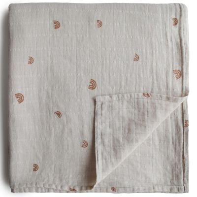 Maxi lange en coton bio Rainbows (120 x 120 cm)