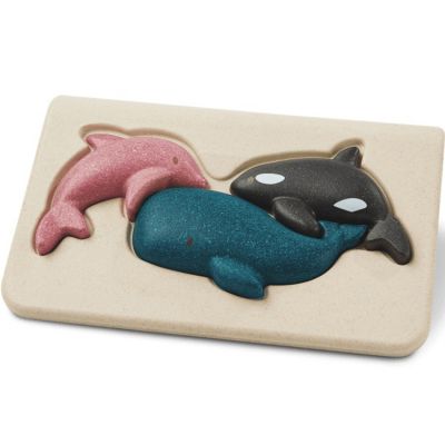 PLAN TOYS Mon premier puzzle - Animaux de la mer - D&egrave;s 12 mois