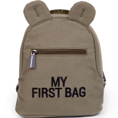 Sac &Agrave; Dos Enfant My First Bag Canvas Kaki - Childhome
