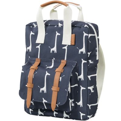 Sac &agrave; dos bleu girafe en plastique recycl&eacute; enfant - TU