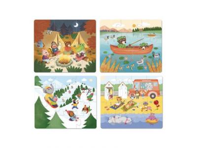 4 PUZZLE &Eacute;VOLUTIFS LES VACANCES 