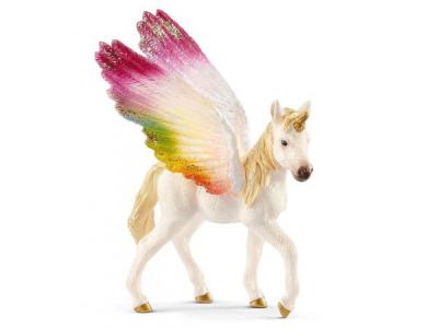 Schleich - licorne ail&eacute;e arc-en-ciel, poulain - 70577 SCH4059433469126
