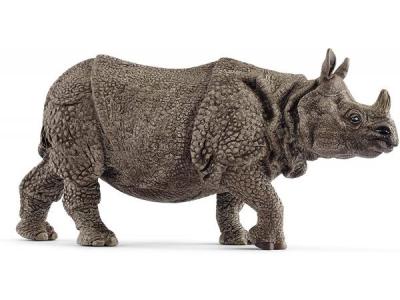 Schleich Wild Life Indian Rhinoceros Figure Gris