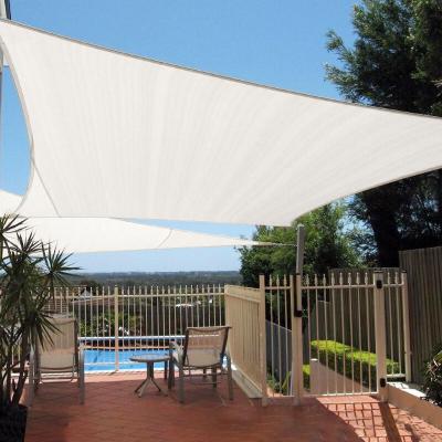 Voile d'ombrage 4 x 3 m imperm&eacute;able 220g/m&sup2; Haute densit&eacute; - Tissu d&eacute;perlant - Beige cr&egrave;me