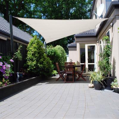 Voile d'ombrage 4 x 4 m imperm&eacute;able 220g/m&sup2; Haute densit&eacute; - Tissu d&eacute;perlant - Beige cr&egrave;me
