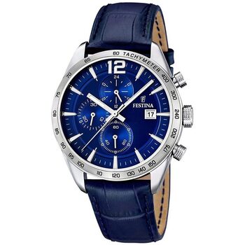 Montre Festina F16760-3 - Montre Cuir Bleue Festina Montres