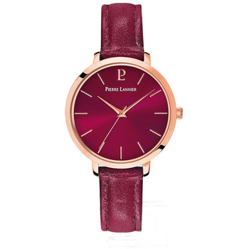 Montre Femme Pierre Lannier - 038J955 Bracelet Cuir Rouge