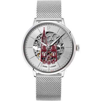 Montre Pierre Lannier Montre Homme CATHEDRALE Argent&eacute; Acier milanais Argent&eacute;