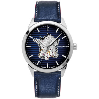 Montre Pierre Lannier Montre Homme MONARCK Bleu Cuir Bleu