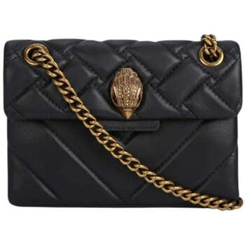 Sac &agrave; bandouli&egrave;re Kurt Geiger Mini Kensington en cuir matelass&eacute; noir