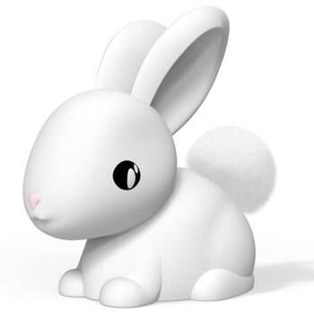 Veilleuse rechargeable souple lapin blanc
