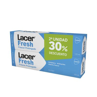 Lacer frais Gel Dentifrice Lot 2 Pi&egrave;ces