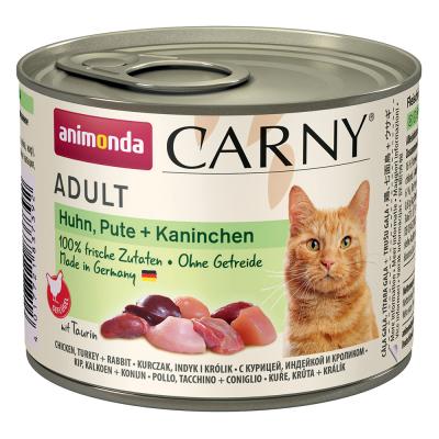 Animonda Cat Carny Adult Poulet & dinde & Lapin 6 x 200 g