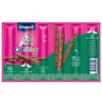 Vitakraft Catstick Classic canard & lapin pour chats 10 x 6 b&acirc;tonnets