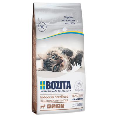 Bozita Indoor & Sterilised sans c&eacute;r&eacute;ales renne - lot % : 2 x 2 kg