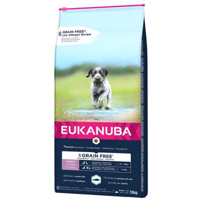 Eukanuba Grain Free Puppy Large Breed avec du saumon - 12 kg
