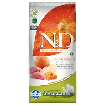 Farmina N&D Adult Medium & Maxi potiron, sanglier, pomme - 12 kg