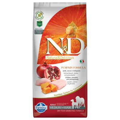 Farmina N&D Medium/Maxi poulet, potiron, grenade - 12 kg