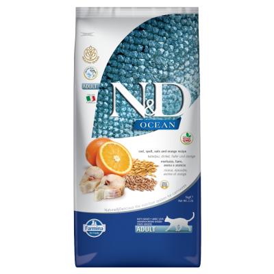 Farmina N&D Ocean Adult morue, orange - lot % : 2 x 5 kg