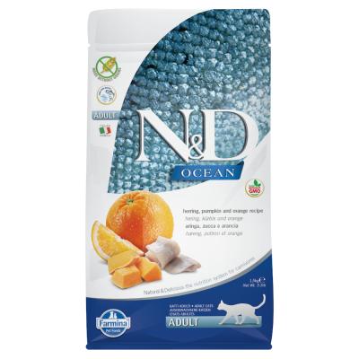 Farmina N&D Ocean Adult sans c&eacute;r&eacute;ales hareng, potiron, orange - 1,5 kg