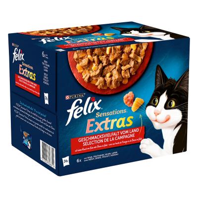 Felix ""Sensations Extras"" 24 x 85 g - s&eacute;lection de la campagne