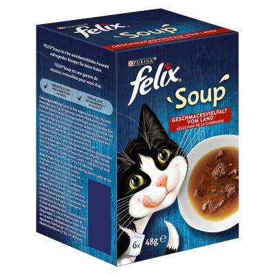 Felix Soup 6 x 48 g pour chat - s&eacute;lection de la campagne