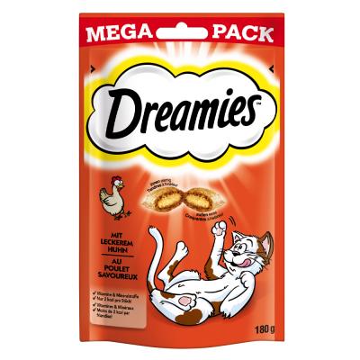 Dreamies Cat Poulet avec Mega Pack 4&nbsp;x 180&nbsp;g Chat Snack