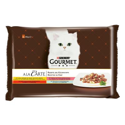 GOURMET &Agrave; la Carte 4 x 85 g Recettes du chef cuisinier