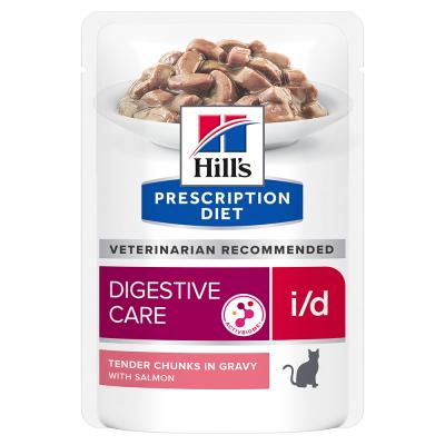 HILL'S Prescription Diet - Sachets I/D Digestive Chat Saumon 12x85g