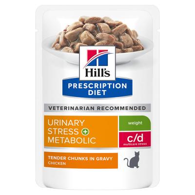 Prescription Diet Feline w / j urinaire + m&eacute;tabolique 12x85 gr Hill's