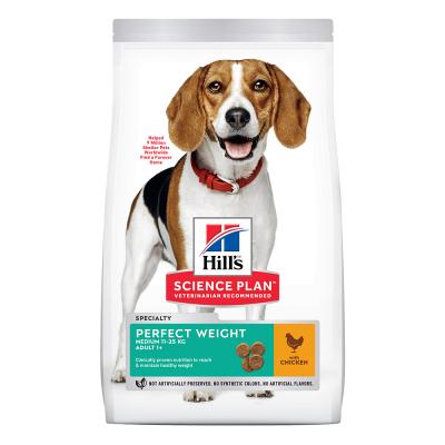 Hill's Adult Perfect Weight Medium au poulet pour chien 2 x 2 kg