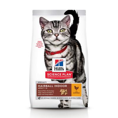 Hill's Adult Hairball Indoor avec poulet pour chat 2 x 3 kg