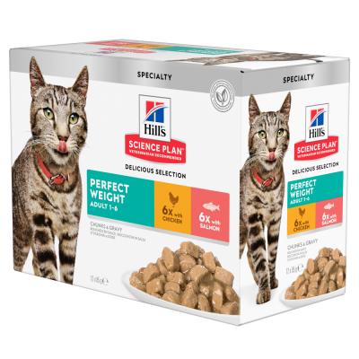 Hill's Science Plan Adult Perfect Weight - poulet, saumon (24 x 85 g)