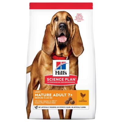 Hill's Mature Adult 7+ Light Medium au poulet pour chien 14 kg