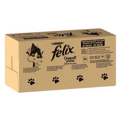 Jumbopack Felix Tendres Effil&eacute;s 120 x 85 g pour chat - D&eacute;licieux duo