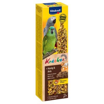 Krackers Vitakraft, perroquet, miel & anis - lot % : 3 x 2 friandises