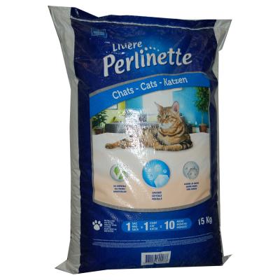 Liti&egrave;re Perlinette Christaux sac de 15 kg (33 litres) pour chats.