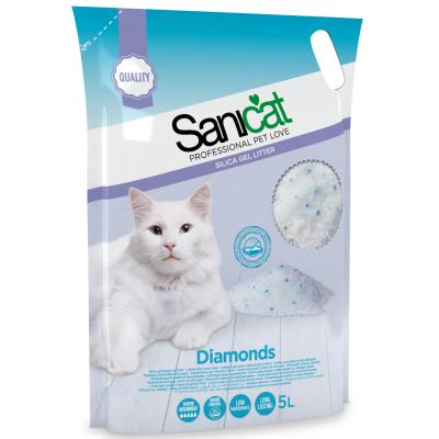 Sanicat Diamonds silicagel liti&egrave;re pour chat 3 x 5 Litres