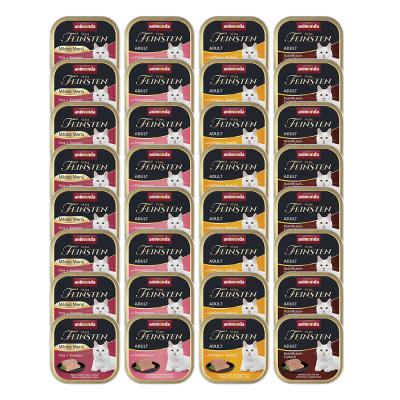 Lot 4 saveurs Animonda vom Feinsten 32 x 100&nbsp;g - lot de 4 saveurs &agrave; la volaille