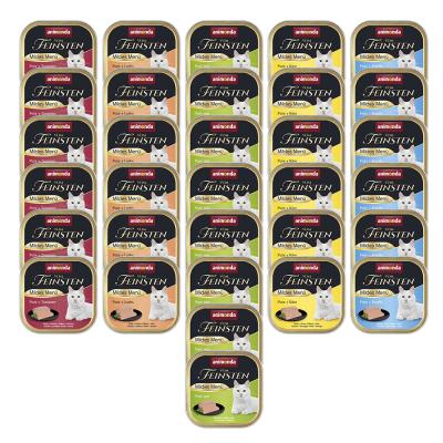 Lot 4 saveurs Animonda vom Feinsten 32 x 100&nbsp;g - lot de 5 saveurs l&eacute;gers &agrave; la dinde