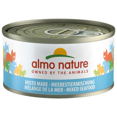 Almo Nature, poisson 6 x 70 g - assortiment de la mer (en gel&eacute;e)