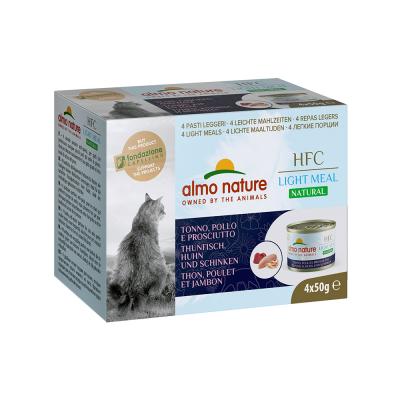 Lot Almo Nature HFC Natural Light 24 x 50 g - thon, poulet, jambon