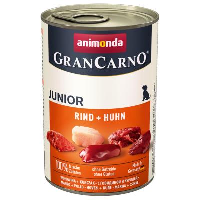 Lot Animonda GranCarno 12 x 400 g - Junior : poulet & lapin