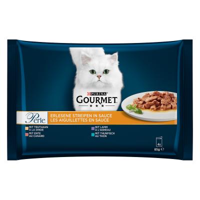 Lot mixte Gourmet Perle 4 x 85 g - dinde, thon, canard, agneau