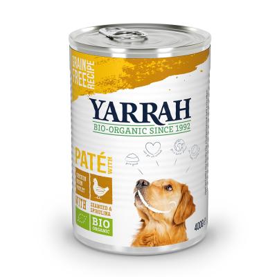 Yarrah Bio Pat&eacute; poulet, algues, spiruline - 6 x 400 g