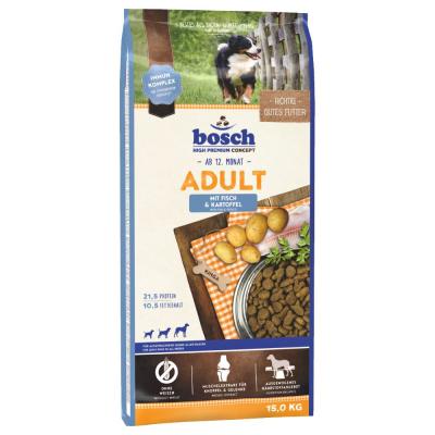 Lots &eacute;conomiques bosch - Adult, poisson & pommes de terre (2 x 15 kg)