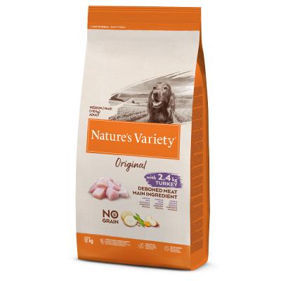 Nourriture pour Chiens Tind No Grain Med Adult Turkey 12 KG Nature's